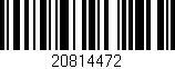 Código de barras (EAN, GTIN, SKU, ISBN): '20814472'