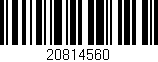 Código de barras (EAN, GTIN, SKU, ISBN): '20814560'
