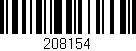 Código de barras (EAN, GTIN, SKU, ISBN): '208154'