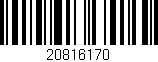 Código de barras (EAN, GTIN, SKU, ISBN): '20816170'