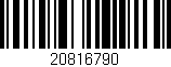 Código de barras (EAN, GTIN, SKU, ISBN): '20816790'