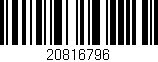 Código de barras (EAN, GTIN, SKU, ISBN): '20816796'