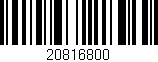 Código de barras (EAN, GTIN, SKU, ISBN): '20816800'