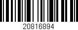 Código de barras (EAN, GTIN, SKU, ISBN): '20816894'