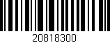 Código de barras (EAN, GTIN, SKU, ISBN): '20818300'