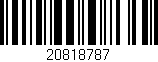 Código de barras (EAN, GTIN, SKU, ISBN): '20818787'