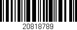 Código de barras (EAN, GTIN, SKU, ISBN): '20818789'