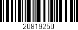 Código de barras (EAN, GTIN, SKU, ISBN): '20819250'