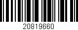 Código de barras (EAN, GTIN, SKU, ISBN): '20819660'