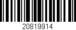 Código de barras (EAN, GTIN, SKU, ISBN): '20819914'