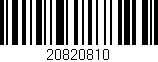 Código de barras (EAN, GTIN, SKU, ISBN): '20820810'
