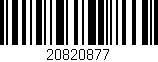 Código de barras (EAN, GTIN, SKU, ISBN): '20820877'