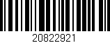 Código de barras (EAN, GTIN, SKU, ISBN): '20822921'