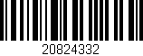 Código de barras (EAN, GTIN, SKU, ISBN): '20824332'