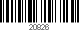 Código de barras (EAN, GTIN, SKU, ISBN): '20826'