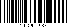 Código de barras (EAN, GTIN, SKU, ISBN): '20842033967'