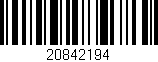 Código de barras (EAN, GTIN, SKU, ISBN): '20842194'