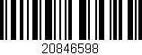Código de barras (EAN, GTIN, SKU, ISBN): '20846598'