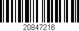 Código de barras (EAN, GTIN, SKU, ISBN): '20847216'