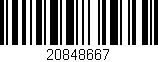 Código de barras (EAN, GTIN, SKU, ISBN): '20848667'