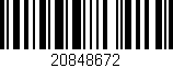 Código de barras (EAN, GTIN, SKU, ISBN): '20848672'