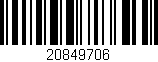 Código de barras (EAN, GTIN, SKU, ISBN): '20849706'