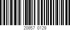 Código de barras (EAN, GTIN, SKU, ISBN): '20857/0129'