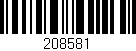 Código de barras (EAN, GTIN, SKU, ISBN): '208581'