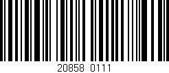 Código de barras (EAN, GTIN, SKU, ISBN): '20858/0111'