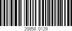 Código de barras (EAN, GTIN, SKU, ISBN): '20858/0129'