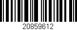 Código de barras (EAN, GTIN, SKU, ISBN): '20859612'
