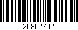 Código de barras (EAN, GTIN, SKU, ISBN): '20862792'