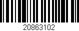 Código de barras (EAN, GTIN, SKU, ISBN): '20863102'