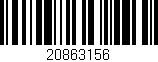 Código de barras (EAN, GTIN, SKU, ISBN): '20863156'
