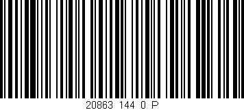 Código de barras (EAN, GTIN, SKU, ISBN): '20863_144_0_P'