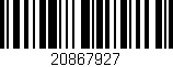 Código de barras (EAN, GTIN, SKU, ISBN): '20867927'