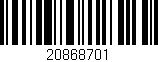Código de barras (EAN, GTIN, SKU, ISBN): '20868701'