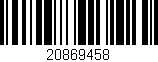 Código de barras (EAN, GTIN, SKU, ISBN): '20869458'