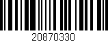 Código de barras (EAN, GTIN, SKU, ISBN): '20870330'