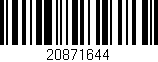 Código de barras (EAN, GTIN, SKU, ISBN): '20871644'