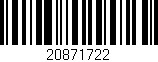 Código de barras (EAN, GTIN, SKU, ISBN): '20871722'