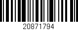 Código de barras (EAN, GTIN, SKU, ISBN): '20871794'