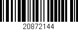 Código de barras (EAN, GTIN, SKU, ISBN): '20872144'