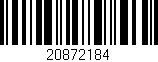 Código de barras (EAN, GTIN, SKU, ISBN): '20872184'