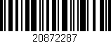 Código de barras (EAN, GTIN, SKU, ISBN): '20872287'