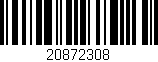 Código de barras (EAN, GTIN, SKU, ISBN): '20872308'