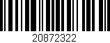 Código de barras (EAN, GTIN, SKU, ISBN): '20872322'