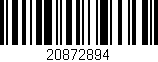 Código de barras (EAN, GTIN, SKU, ISBN): '20872894'