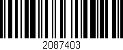 Código de barras (EAN, GTIN, SKU, ISBN): '2087403'