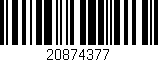 Código de barras (EAN, GTIN, SKU, ISBN): '20874377'